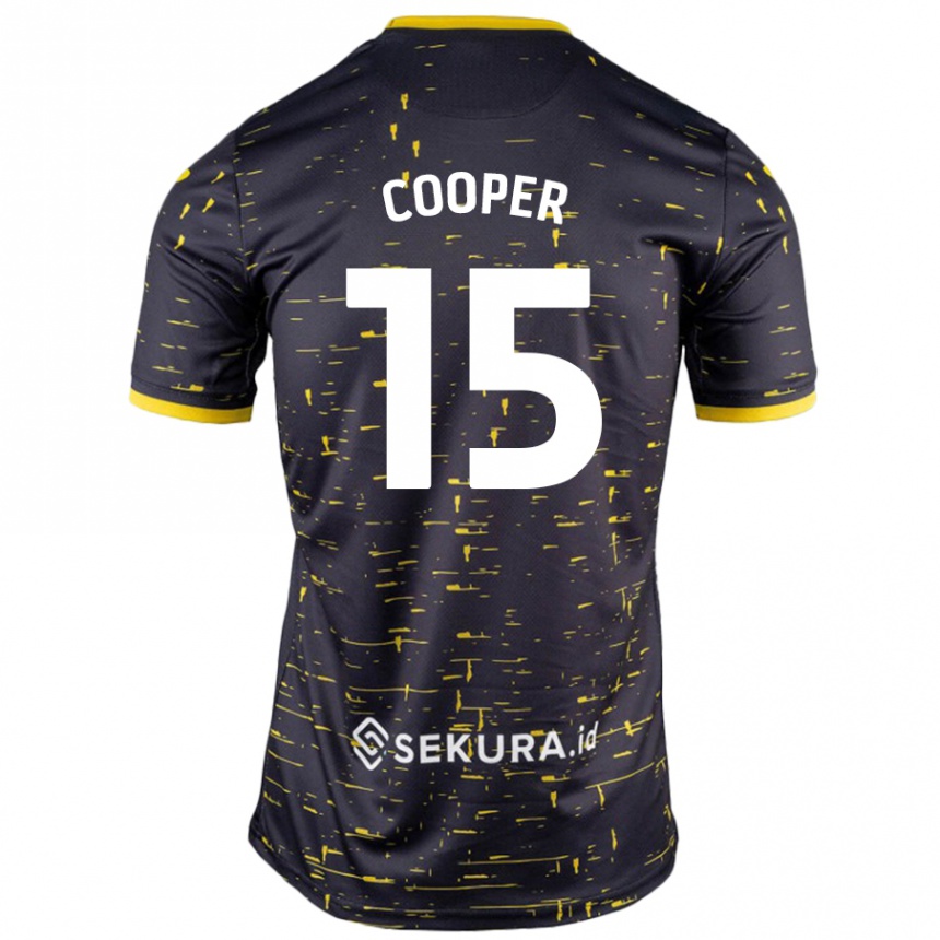 Kids Football Naomi Cooper #15 Black Yellow Away Jersey 2024/25 T-Shirt Australia