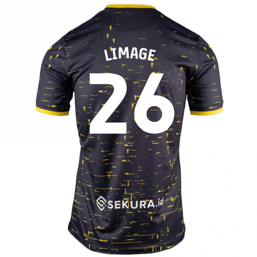 Kids Football Felicity Limage #26 Black Yellow Away Jersey 2024/25 T-Shirt Australia