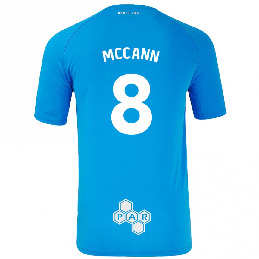 Kids Football Ali Mccann #8 Sky Blue Away Jersey 2024/25 T-Shirt Australia