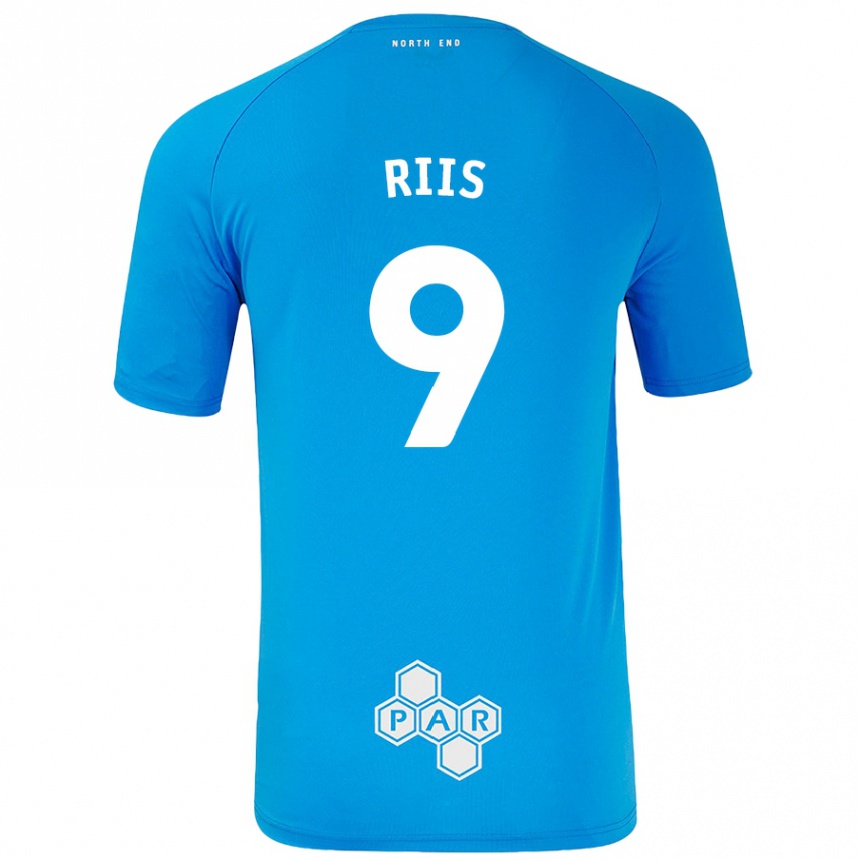 Kids Football Emil Riis #9 Sky Blue Away Jersey 2024/25 T-Shirt Australia