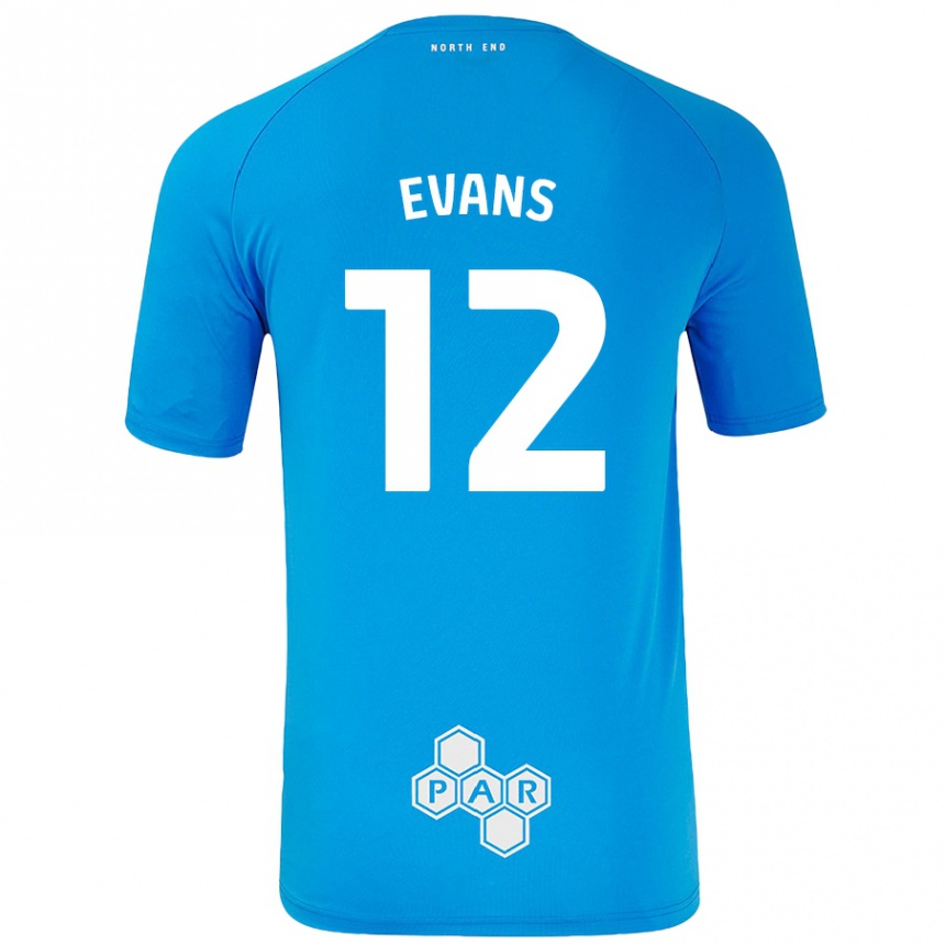 Kids Football Ched Evans #12 Sky Blue Away Jersey 2024/25 T-Shirt Australia