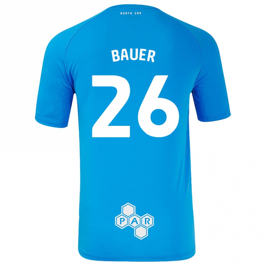 Kids Football Patrick Bauer #26 Sky Blue Away Jersey 2024/25 T-Shirt Australia