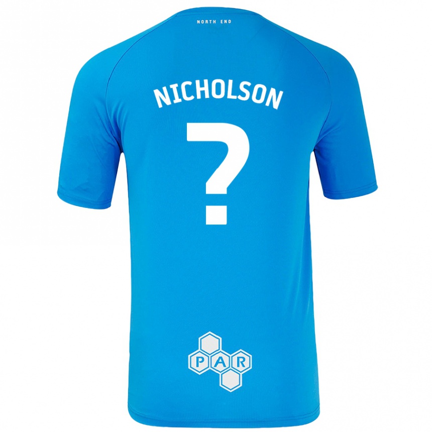 Kids Football Joseph Nicholson #0 Sky Blue Away Jersey 2024/25 T-Shirt Australia