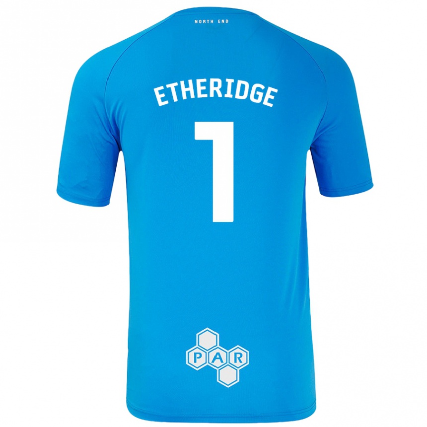 Kids Football Ellie Etheridge #1 Sky Blue Away Jersey 2024/25 T-Shirt Australia