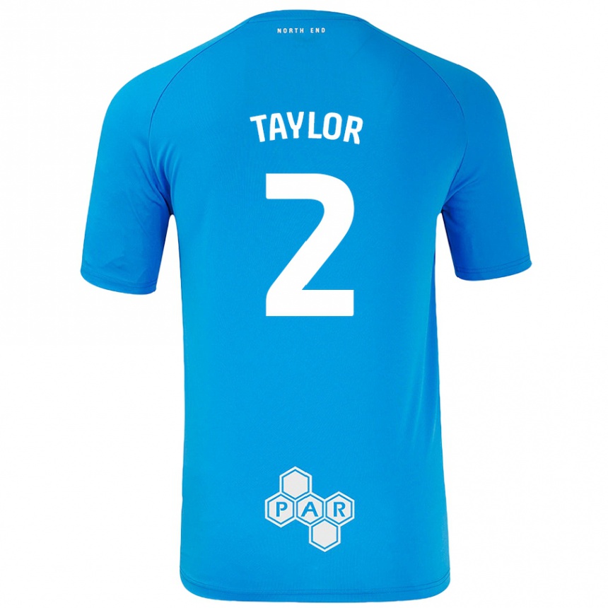 Kids Football Alex Taylor #2 Sky Blue Away Jersey 2024/25 T-Shirt Australia