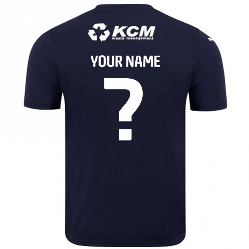 Kids Football Your Name #0 Navy Blue Away Jersey 2024/25 T-Shirt Australia