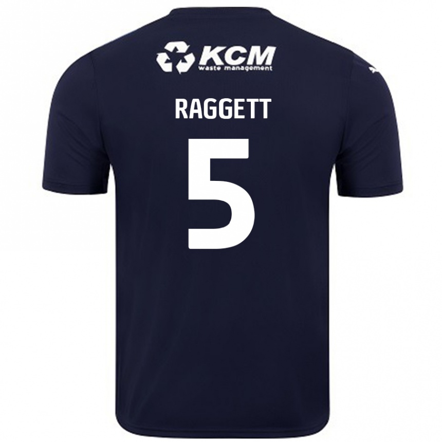 Kids Football Sean Raggett #5 Navy Blue Away Jersey 2024/25 T-Shirt Australia