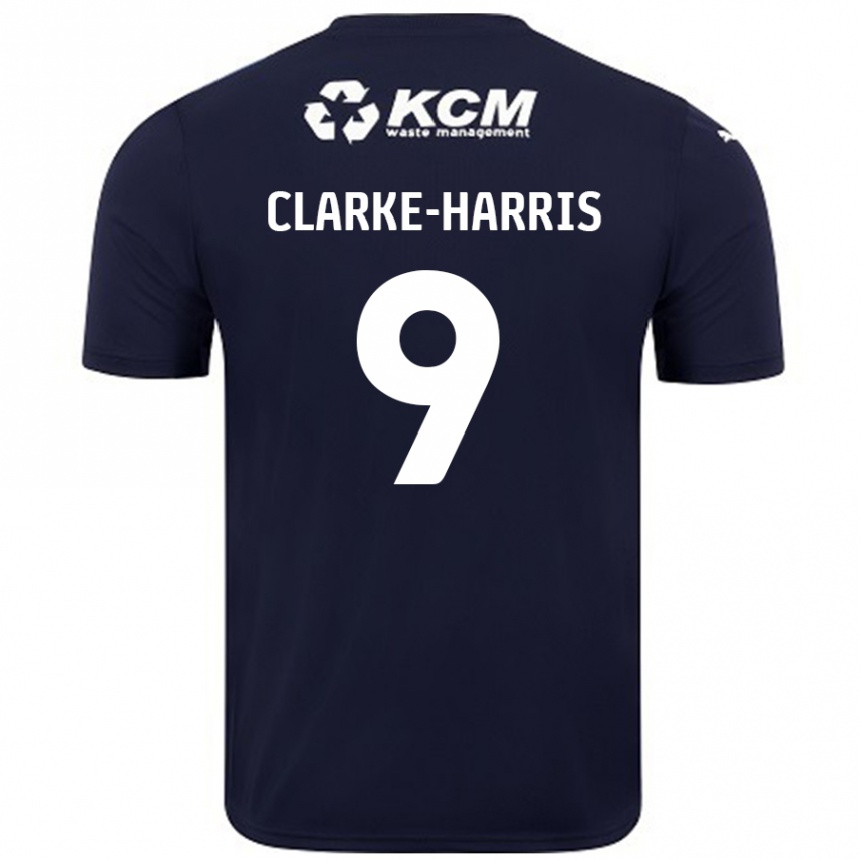 Kids Football Jonson Clarke-Harris #9 Navy Blue Away Jersey 2024/25 T-Shirt Australia