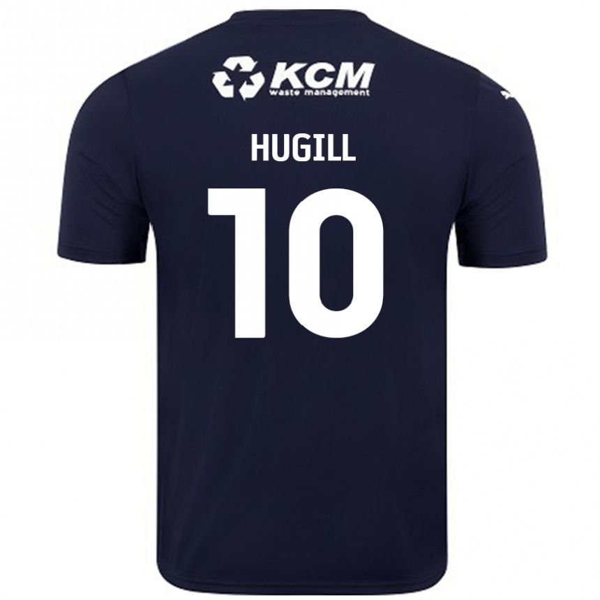 Kids Football Jordan Hugill #10 Navy Blue Away Jersey 2024/25 T-Shirt Australia