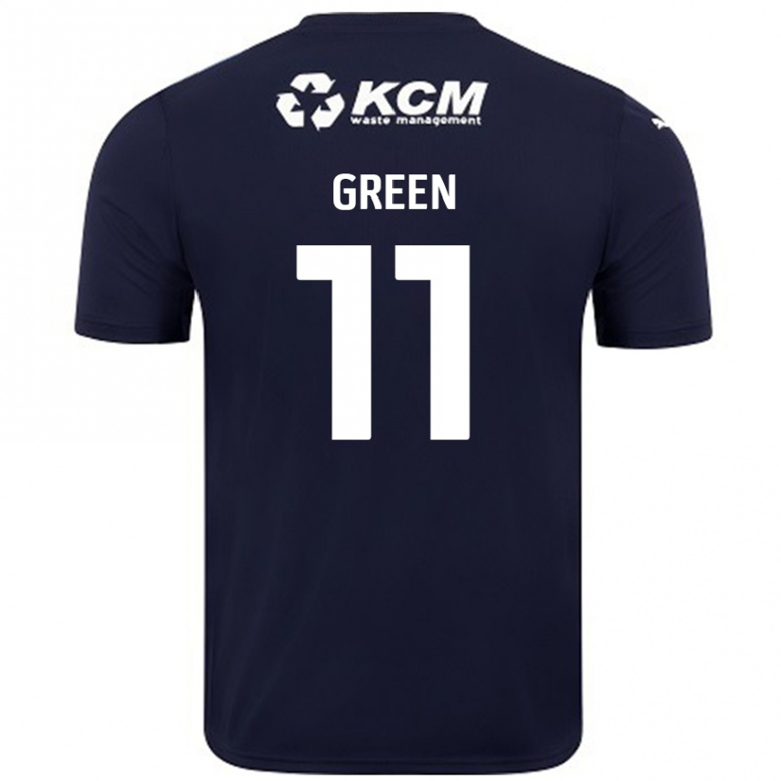 Kids Football Andre Green #11 Navy Blue Away Jersey 2024/25 T-Shirt Australia