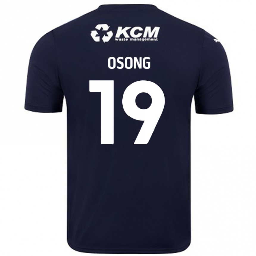 Kids Football Detlef Esapa Osong #19 Navy Blue Away Jersey 2024/25 T-Shirt Australia