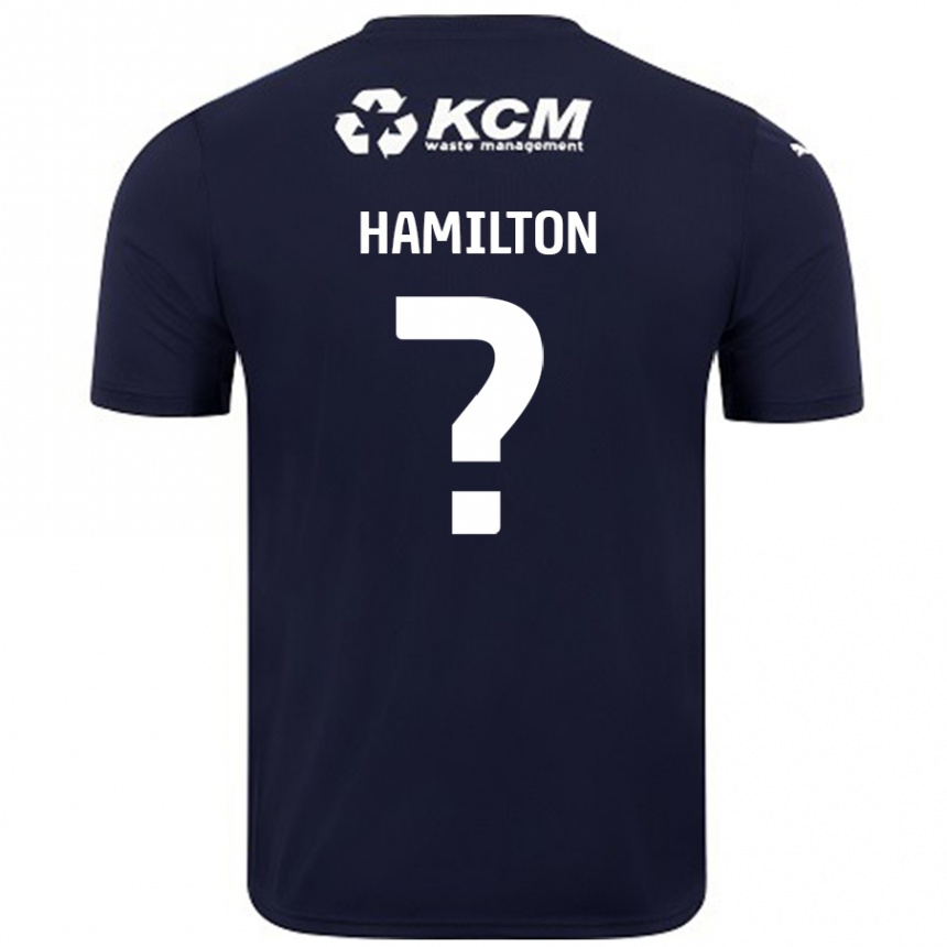 Kids Football Bailey Hamilton #0 Navy Blue Away Jersey 2024/25 T-Shirt Australia