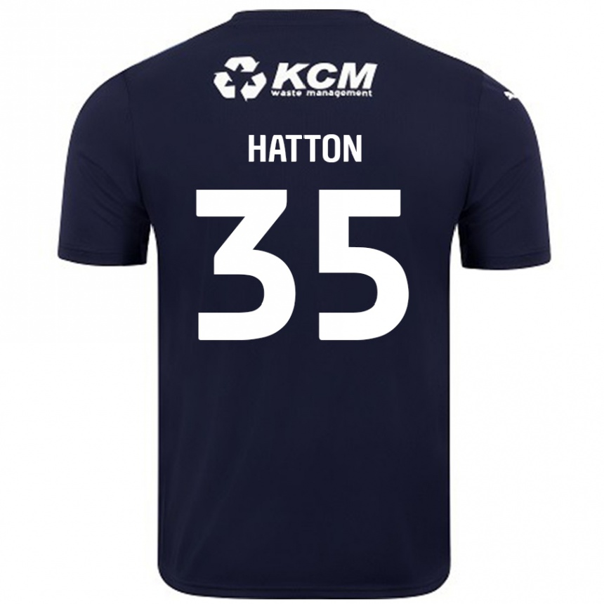 Kids Football Ben Hatton #35 Navy Blue Away Jersey 2024/25 T-Shirt Australia