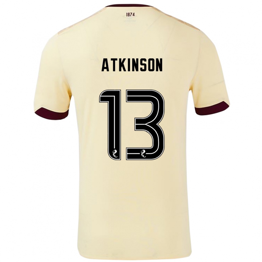 Kids Football Nathaniel Atkinson #13 Cream Burgundy Away Jersey 2024/25 T-Shirt Australia