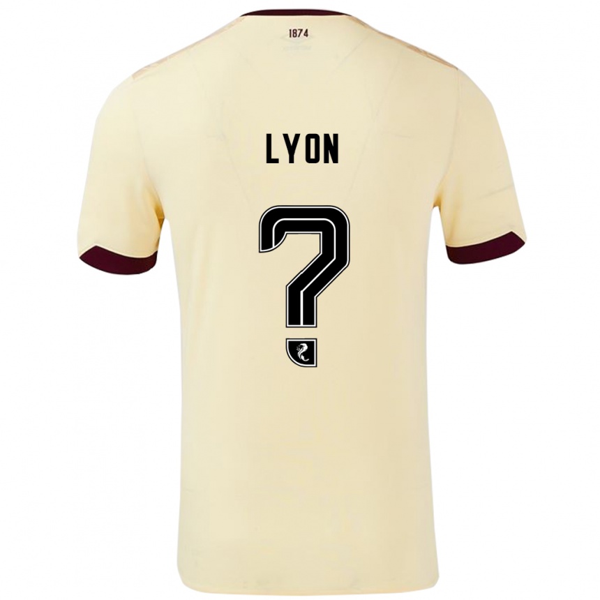 Kids Football Jack Lyon #0 Cream Burgundy Away Jersey 2024/25 T-Shirt Australia