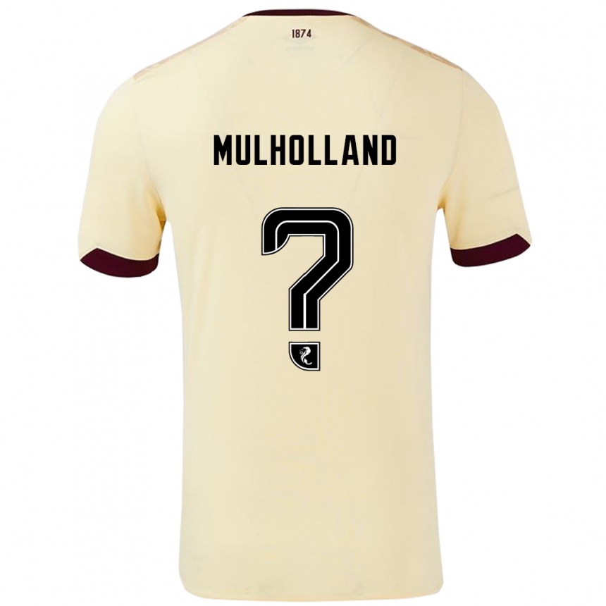 Kids Football James Mulholland #0 Cream Burgundy Away Jersey 2024/25 T-Shirt Australia