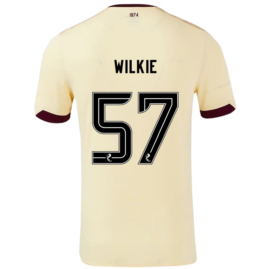 Kids Football Coupar Wilkie #57 Cream Burgundy Away Jersey 2024/25 T-Shirt Australia