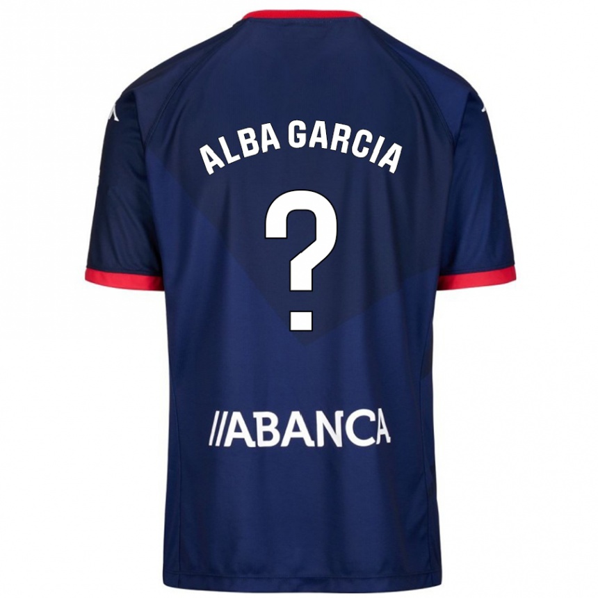 Kids Football Lucía Alba García #13 Navy Blue Away Jersey 2024/25 T-Shirt Australia