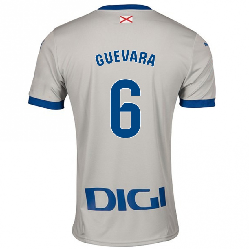 Kids Football Ander Guevara #6 Light Gray Away Jersey 2024/25 T-Shirt Australia