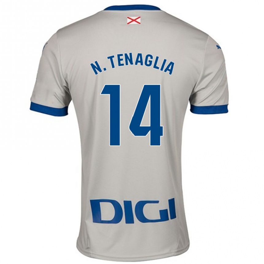 Kids Football Nahuel Tenaglia #14 Light Gray Away Jersey 2024/25 T-Shirt Australia