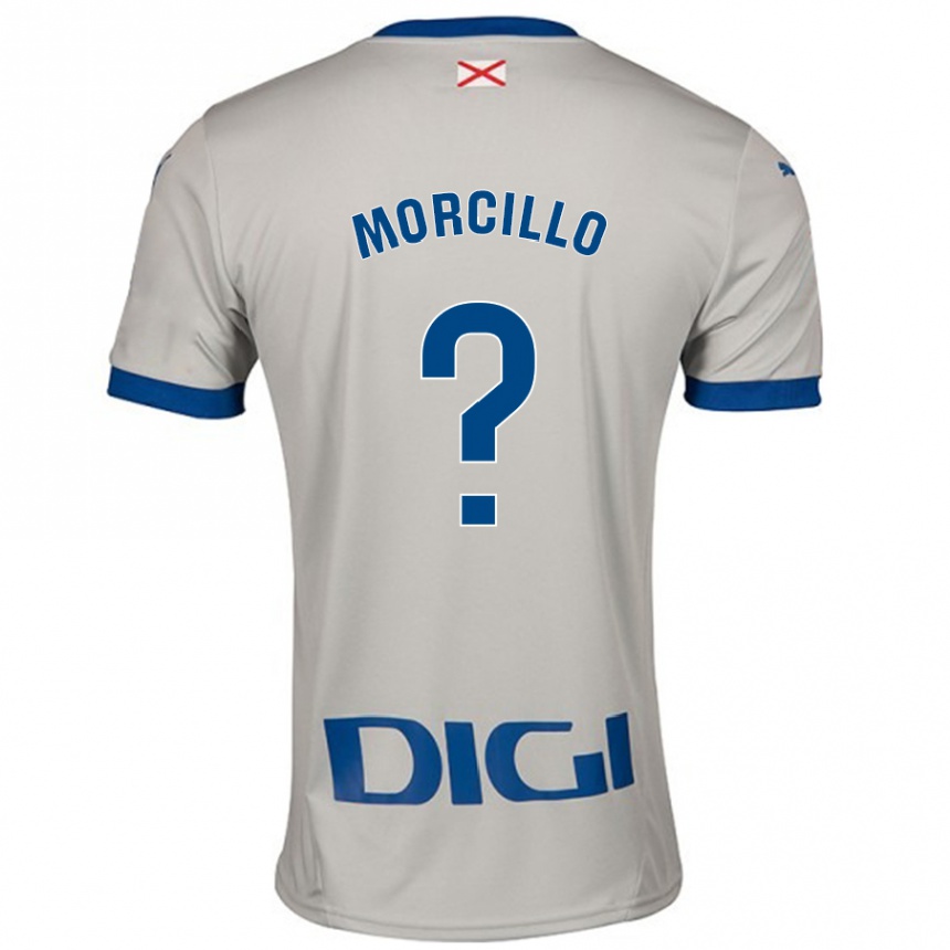 Kids Football Diego Morcillo #0 Light Gray Away Jersey 2024/25 T-Shirt Australia