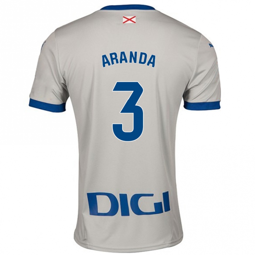 Kids Football Miguel Aranda #3 Light Gray Away Jersey 2024/25 T-Shirt Australia