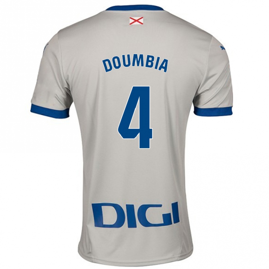 Kids Football Daouda Doumbia #4 Light Gray Away Jersey 2024/25 T-Shirt Australia