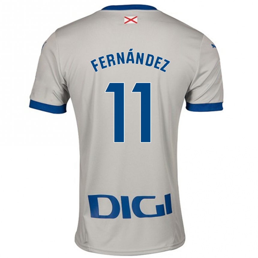 Kids Football Imanol Fernández #11 Light Gray Away Jersey 2024/25 T-Shirt Australia