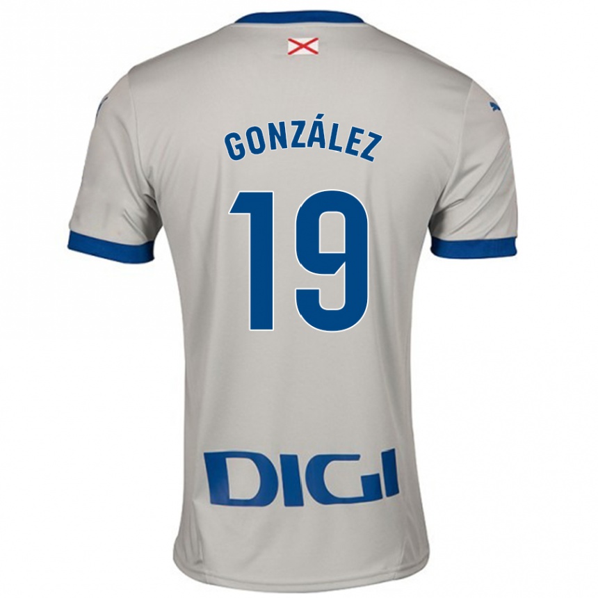 Kids Football Aimar González #19 Light Gray Away Jersey 2024/25 T-Shirt Australia