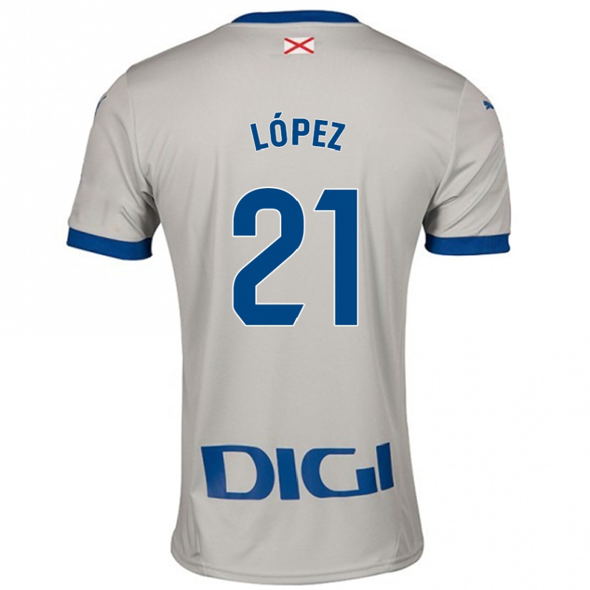 Kids Football Juanma López #21 Light Gray Away Jersey 2024/25 T-Shirt Australia