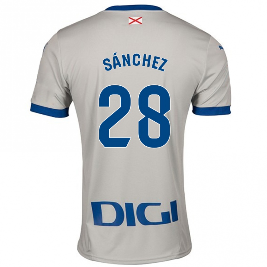 Kids Football Ander Sánchez #28 Light Gray Away Jersey 2024/25 T-Shirt Australia