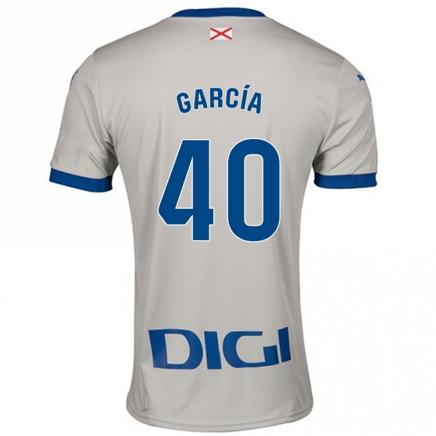 Kids Football Álvaro García #40 Light Gray Away Jersey 2024/25 T-Shirt Australia