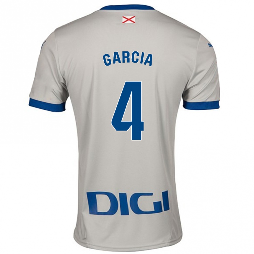 Kids Football Pichi García #4 Light Gray Away Jersey 2024/25 T-Shirt Australia