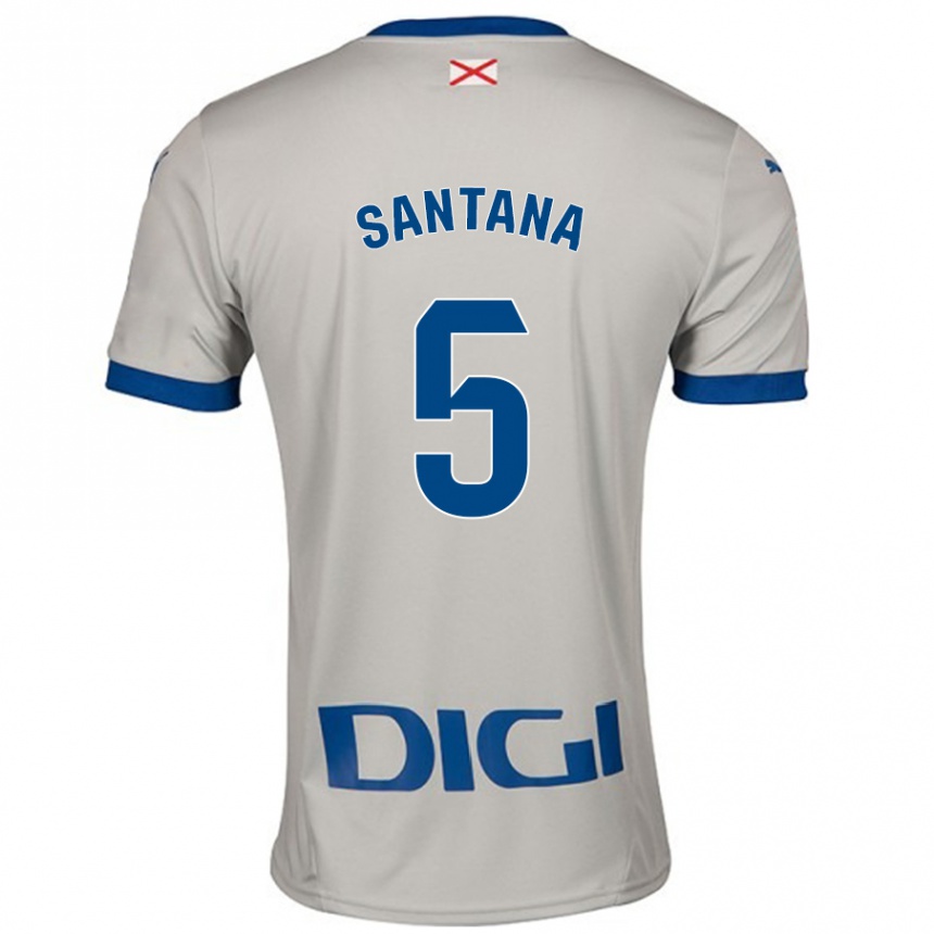 Kids Football Vanesa Santana #5 Light Gray Away Jersey 2024/25 T-Shirt Australia