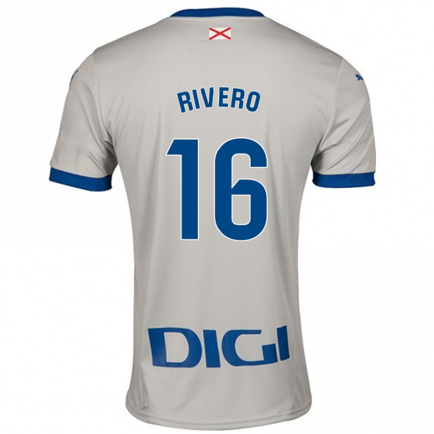 Kids Football Almudena Rivero #16 Light Gray Away Jersey 2024/25 T-Shirt Australia