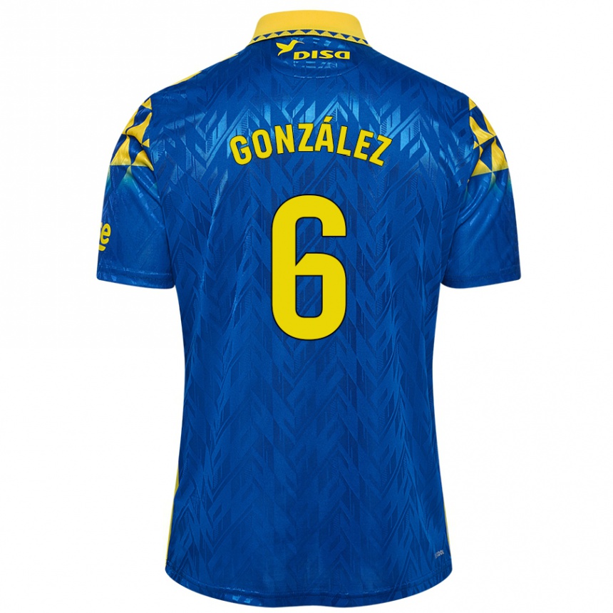 Kids Football Fabio González #6 Blue Yellow Away Jersey 2024/25 T-Shirt Australia