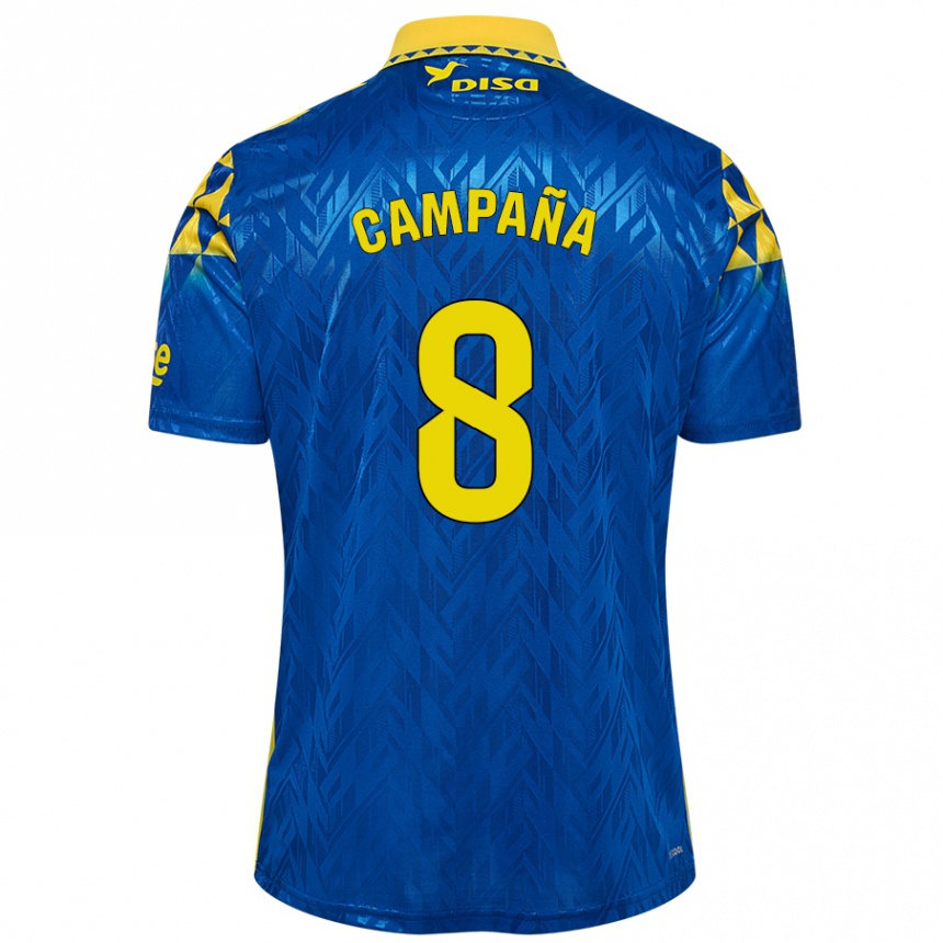 Kids Football José Campaña #8 Blue Yellow Away Jersey 2024/25 T-Shirt Australia