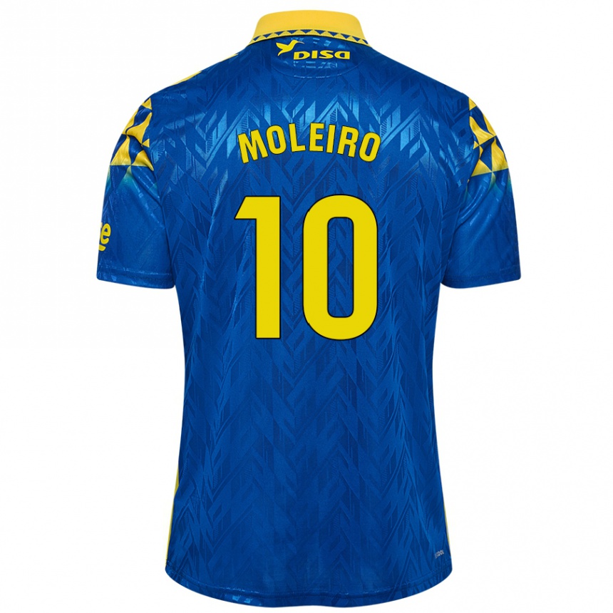 Kids Football Alberto Moleiro #10 Blue Yellow Away Jersey 2024/25 T-Shirt Australia