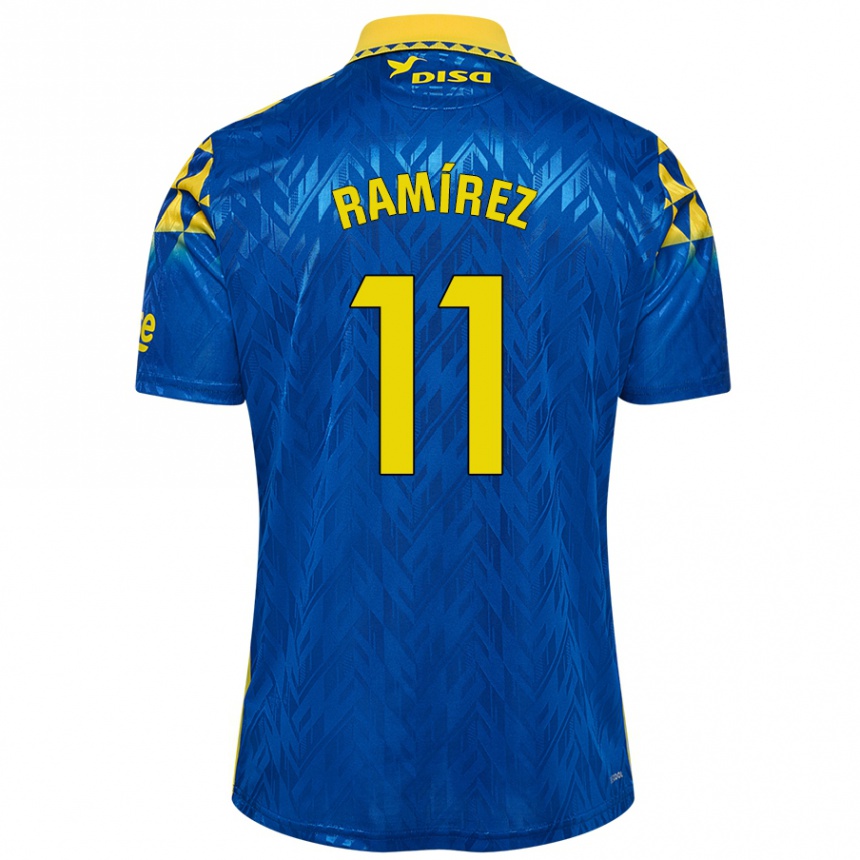 Kids Football Benito Ramírez #11 Blue Yellow Away Jersey 2024/25 T-Shirt Australia