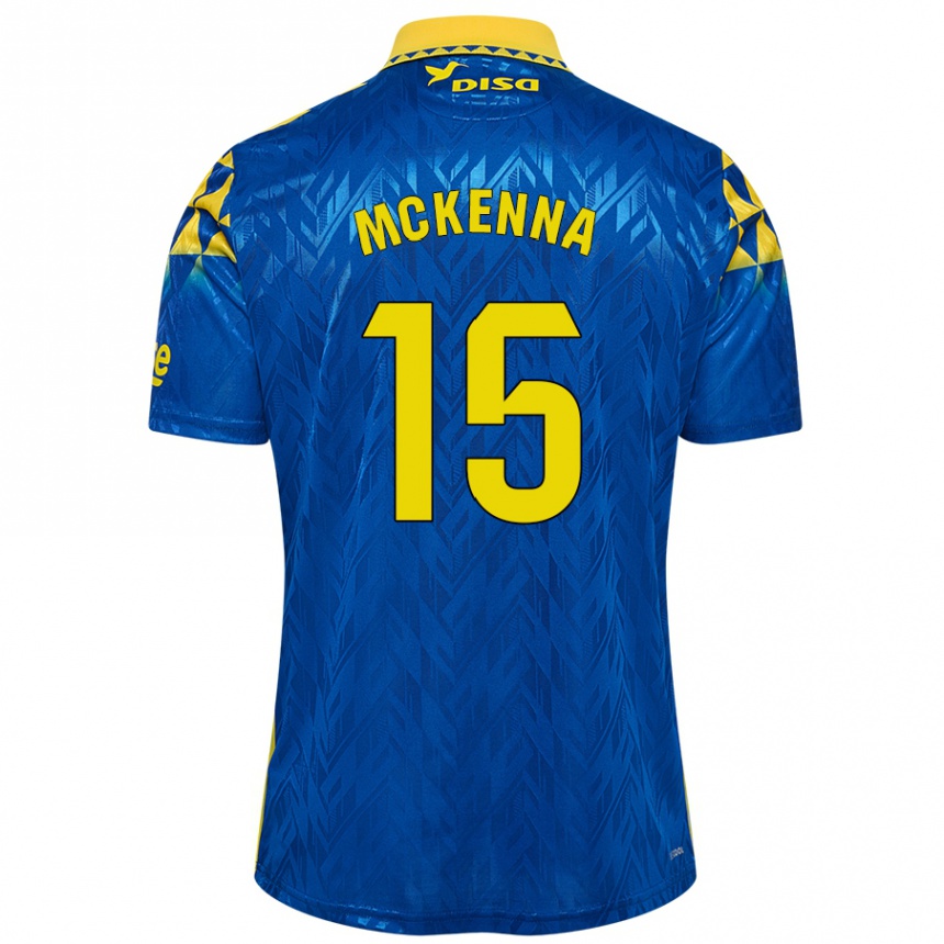 Kids Football Scott Mckenna #15 Blue Yellow Away Jersey 2024/25 T-Shirt Australia