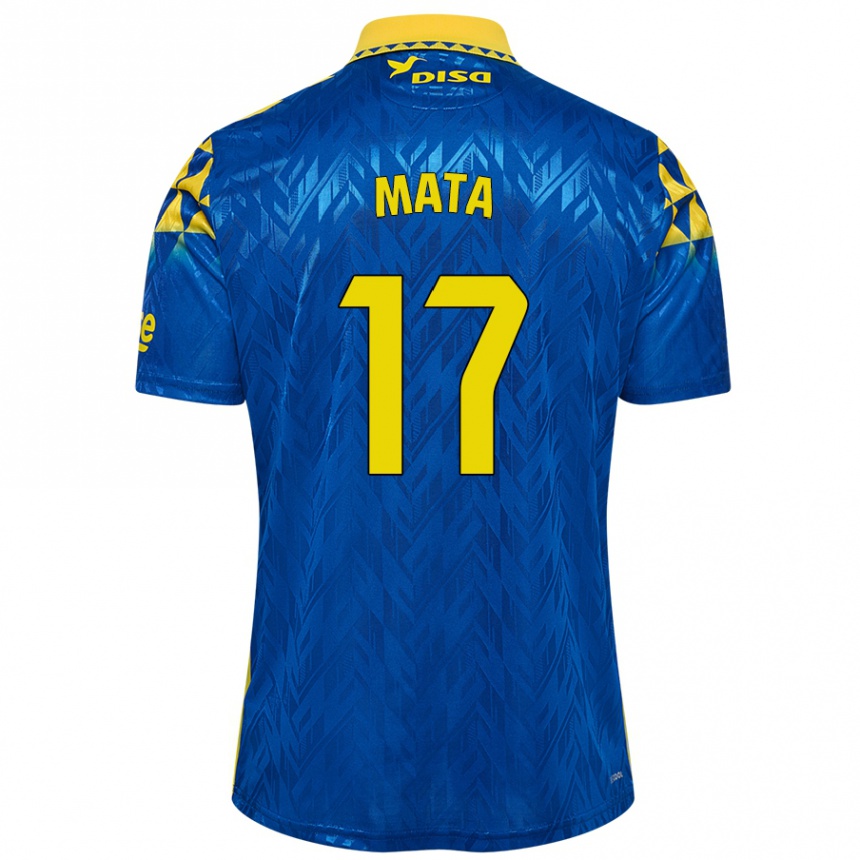 Kids Football Jaime Mata #17 Blue Yellow Away Jersey 2024/25 T-Shirt Australia