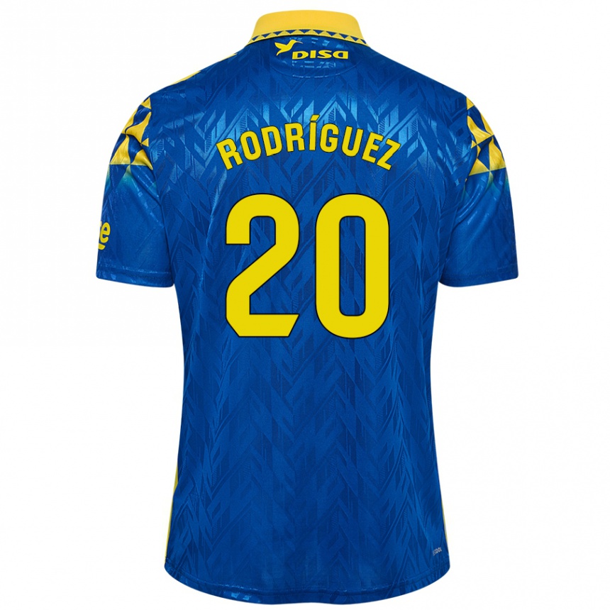 Kids Football Kirian Rodríguez #20 Blue Yellow Away Jersey 2024/25 T-Shirt Australia