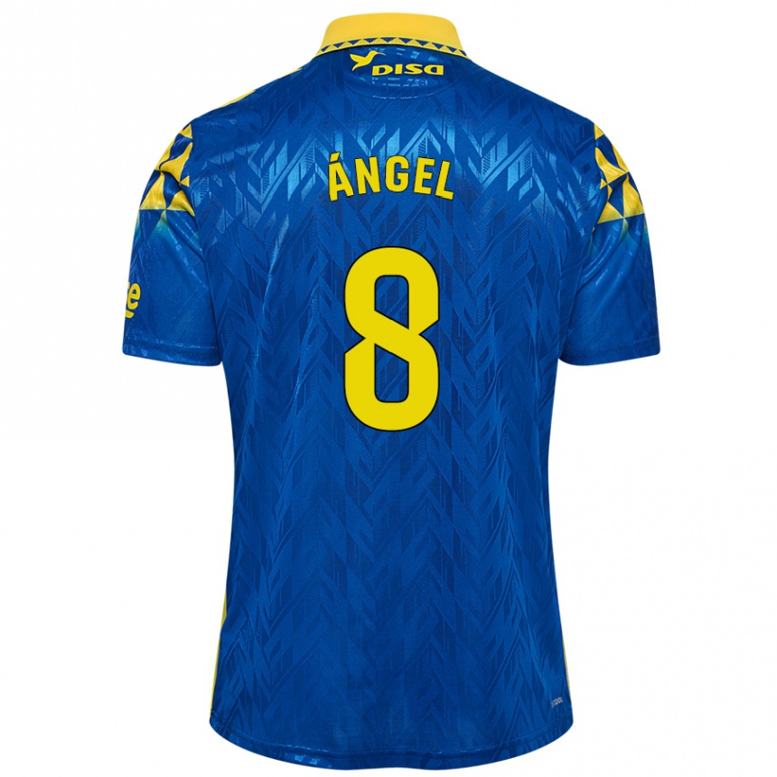 Kids Football José Ángel #8 Blue Yellow Away Jersey 2024/25 T-Shirt Australia