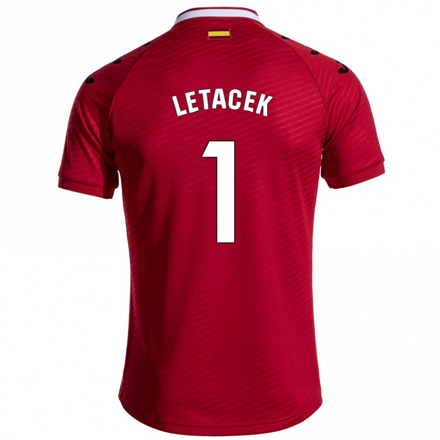 Kids Football Jiri Letacek #1 Dark Red Away Jersey 2024/25 T-Shirt Australia