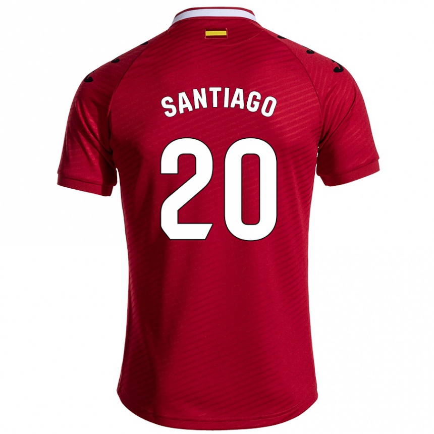 Kids Football Yellu Santiago #20 Dark Red Away Jersey 2024/25 T-Shirt Australia