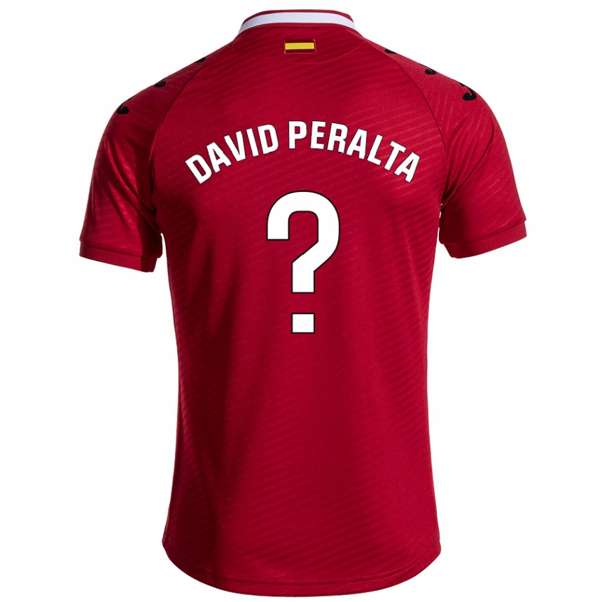 Kids Football Juan David Peralta #0 Dark Red Away Jersey 2024/25 T-Shirt Australia