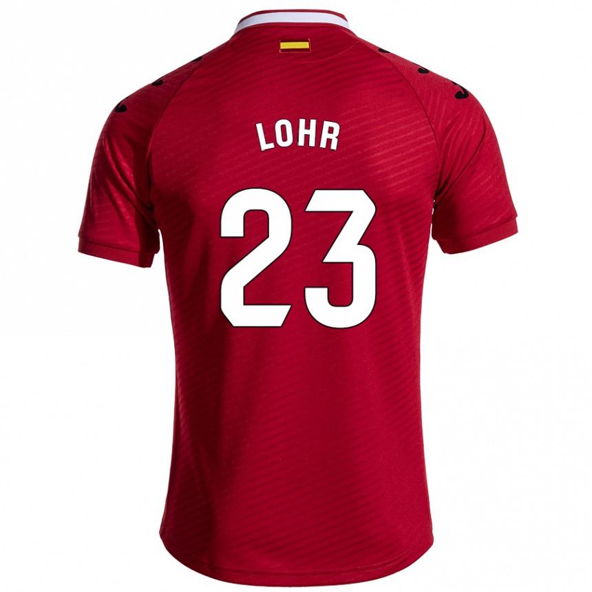 Kids Football Luca Lohr #23 Dark Red Away Jersey 2024/25 T-Shirt Australia