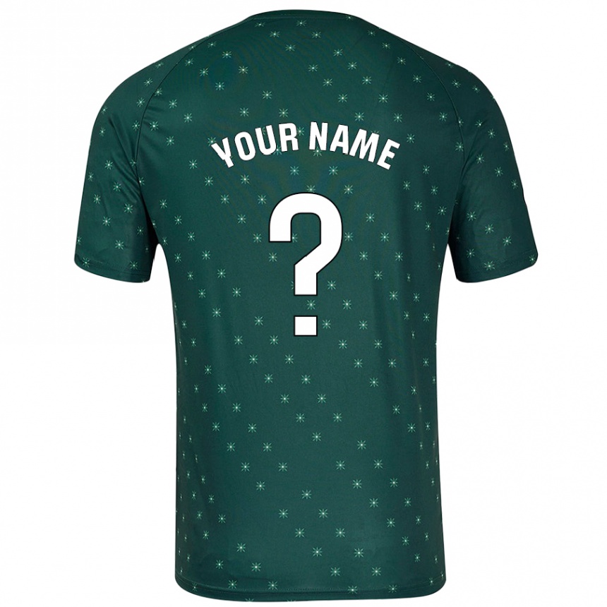 Kids Football Your Name #0 Dark Green Away Jersey 2024/25 T-Shirt Australia