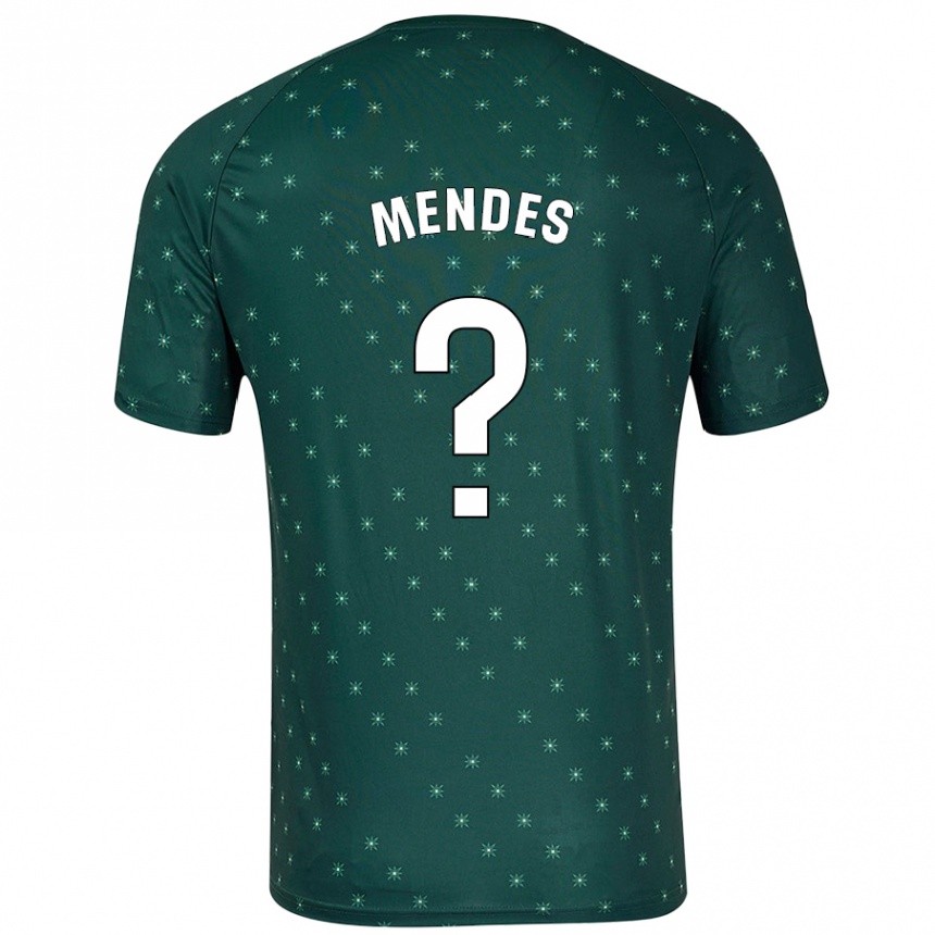 Kids Football Houboulang Mendes #0 Dark Green Away Jersey 2024/25 T-Shirt Australia