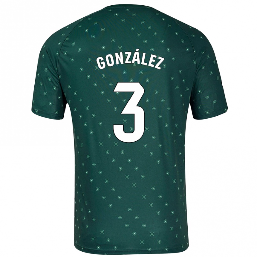 Kids Football Edgar González #3 Dark Green Away Jersey 2024/25 T-Shirt Australia